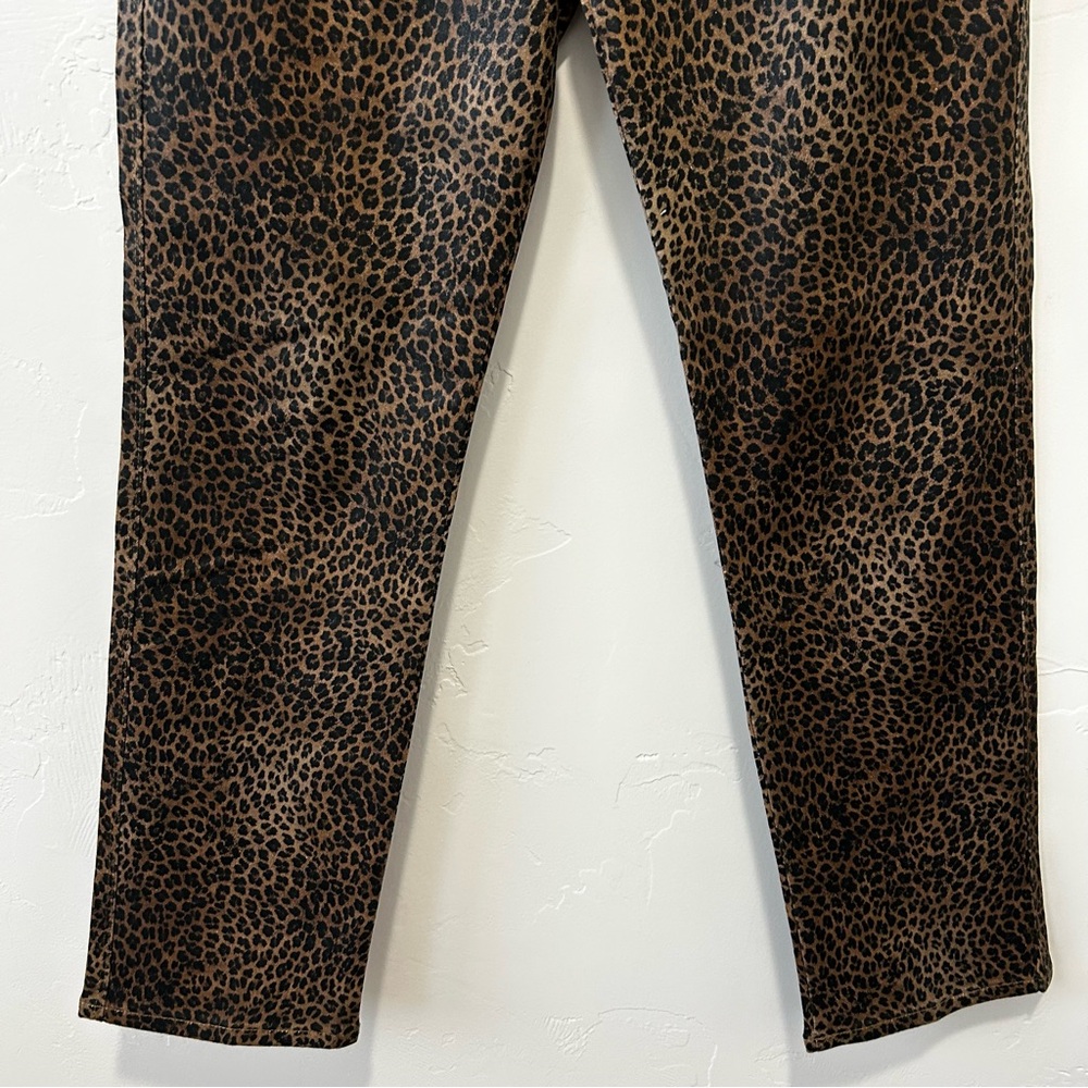 Frame Denim Leopard Print Skinny Jeans - Brown - Picture 4 of 9